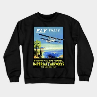 Imperial airways Vintage Travel and Tourism Advertising Print Crewneck Sweatshirt